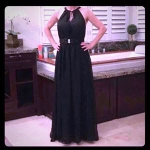 NWT Black Chiffon Maxi